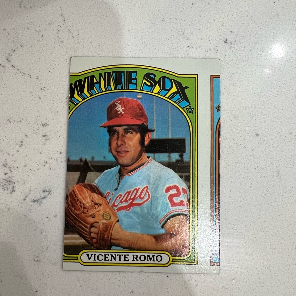 Vicente Romo Card 1972 Topps #499 ERROR